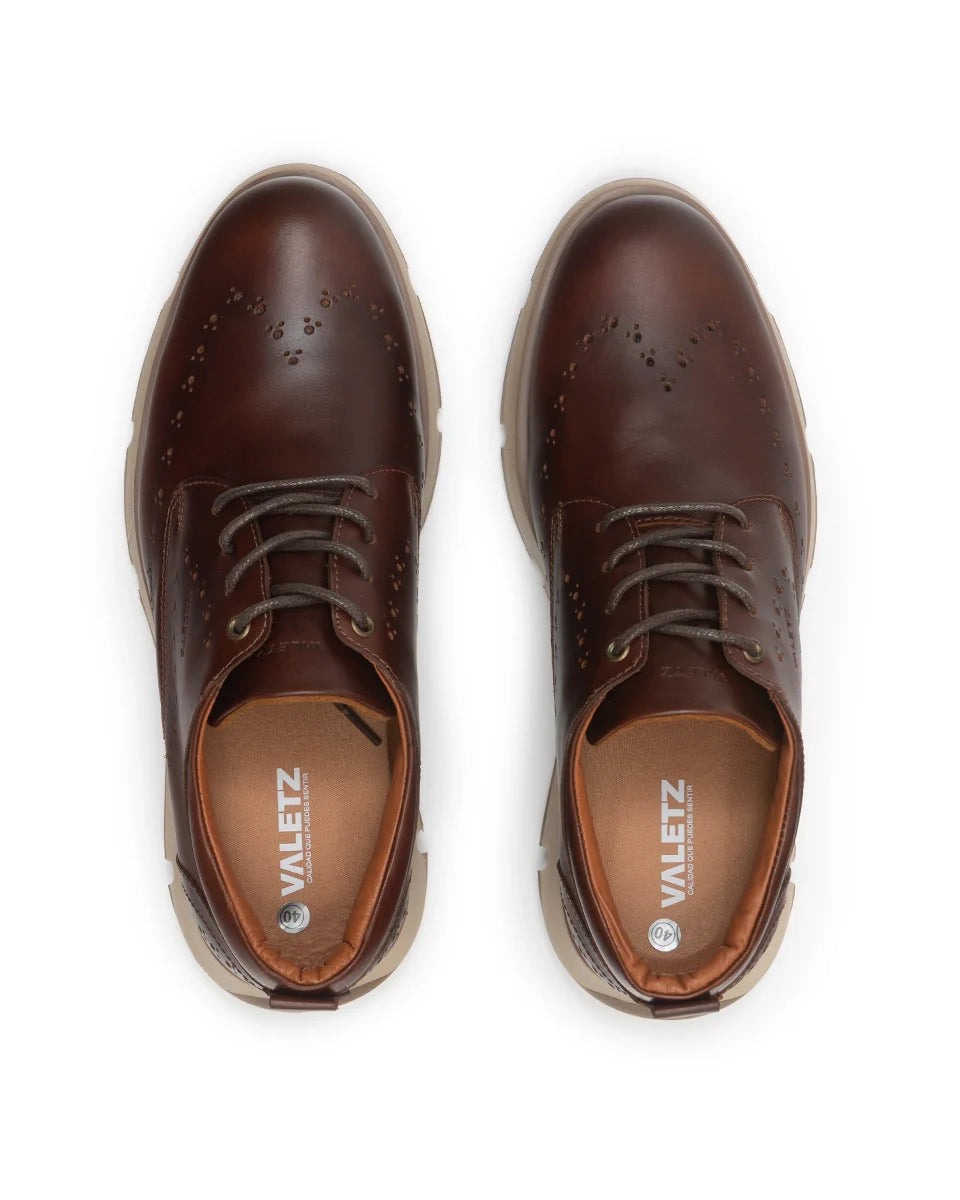 Oxford Nardo en Cuero Coñac - zapato en uso estilo casual vestir