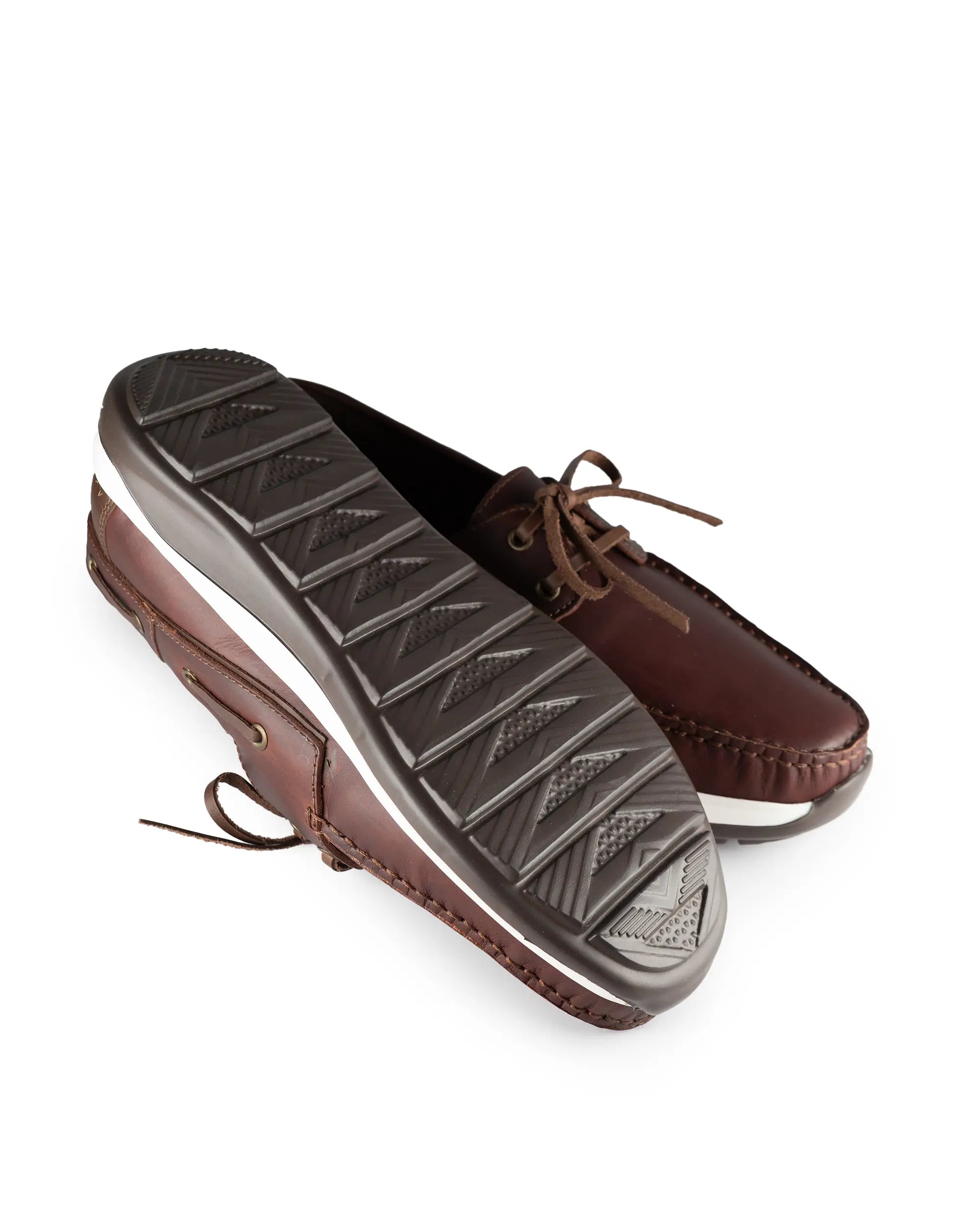 Náuticos en Cuero Coñac - zapato en uso estilo casual vestir