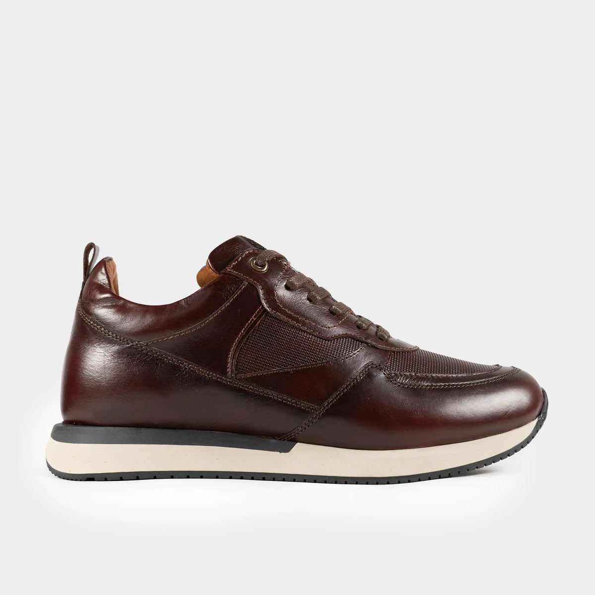 Tenis Lusso Casuales de Vestir en Cuero Coñac