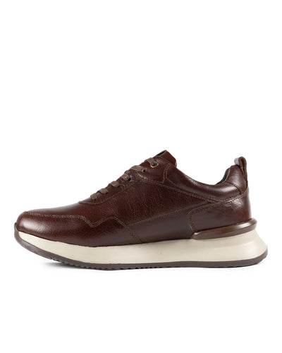 Tenis Metro Casuales en Cuero Coñac - zapato en uso estilo casual vestir