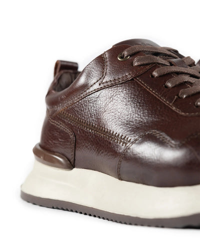 Tenis Metro Casuales en Cuero Coñac - empaque premium envio gratis Colombia