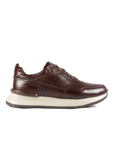 Tenis Metro Casuales en Cuero Coñac - vista principal cuero autentico hombre Colombia
