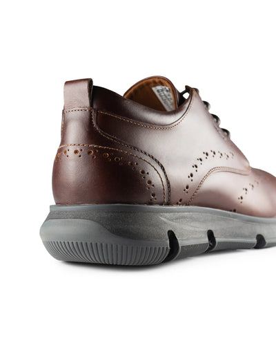 Oxfords Nardo Coñac y Negro - zapato en uso estilo casual vestir