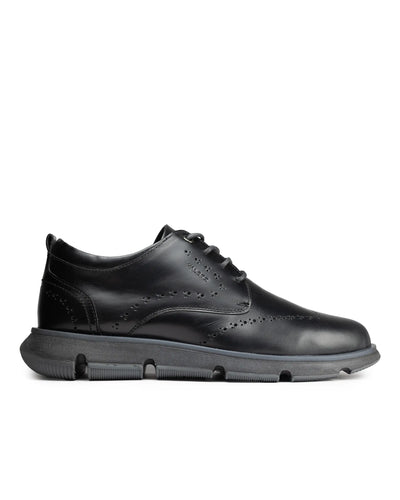 Oxfords Nardo Negro - vista principal cuero autentico hombre Colombia