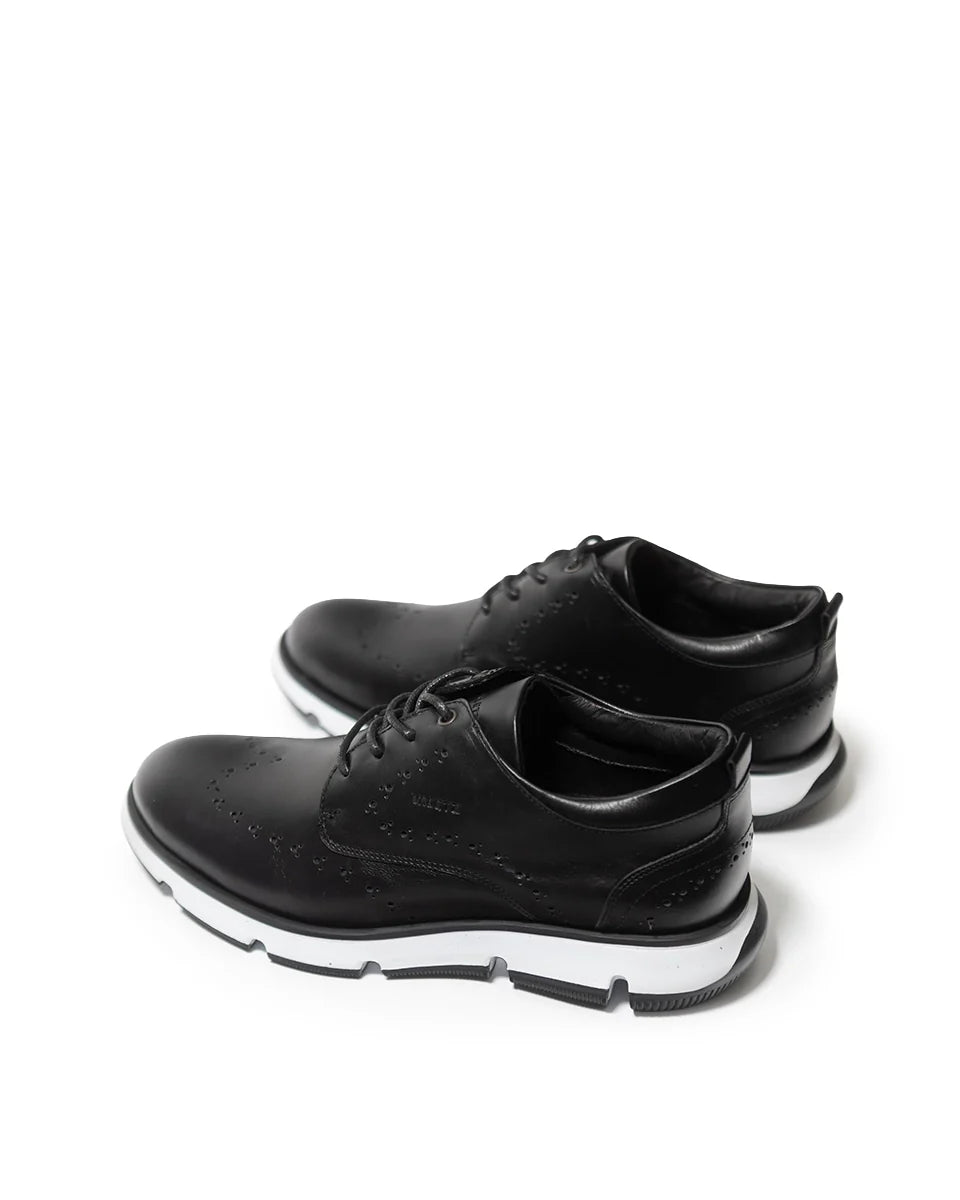 Oxford Nardo en Cuero Auténtico - vista lateral zapato artesanal Valetz