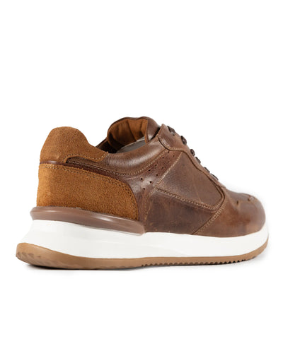 Meridiano Casual Miel y Nubuck - detalle costura cuero premium hecho a mano
