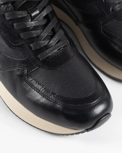 Tenis Lusso Casuales de Vestir en Cuero Auténtico Negro - suela antideslizante Valetz