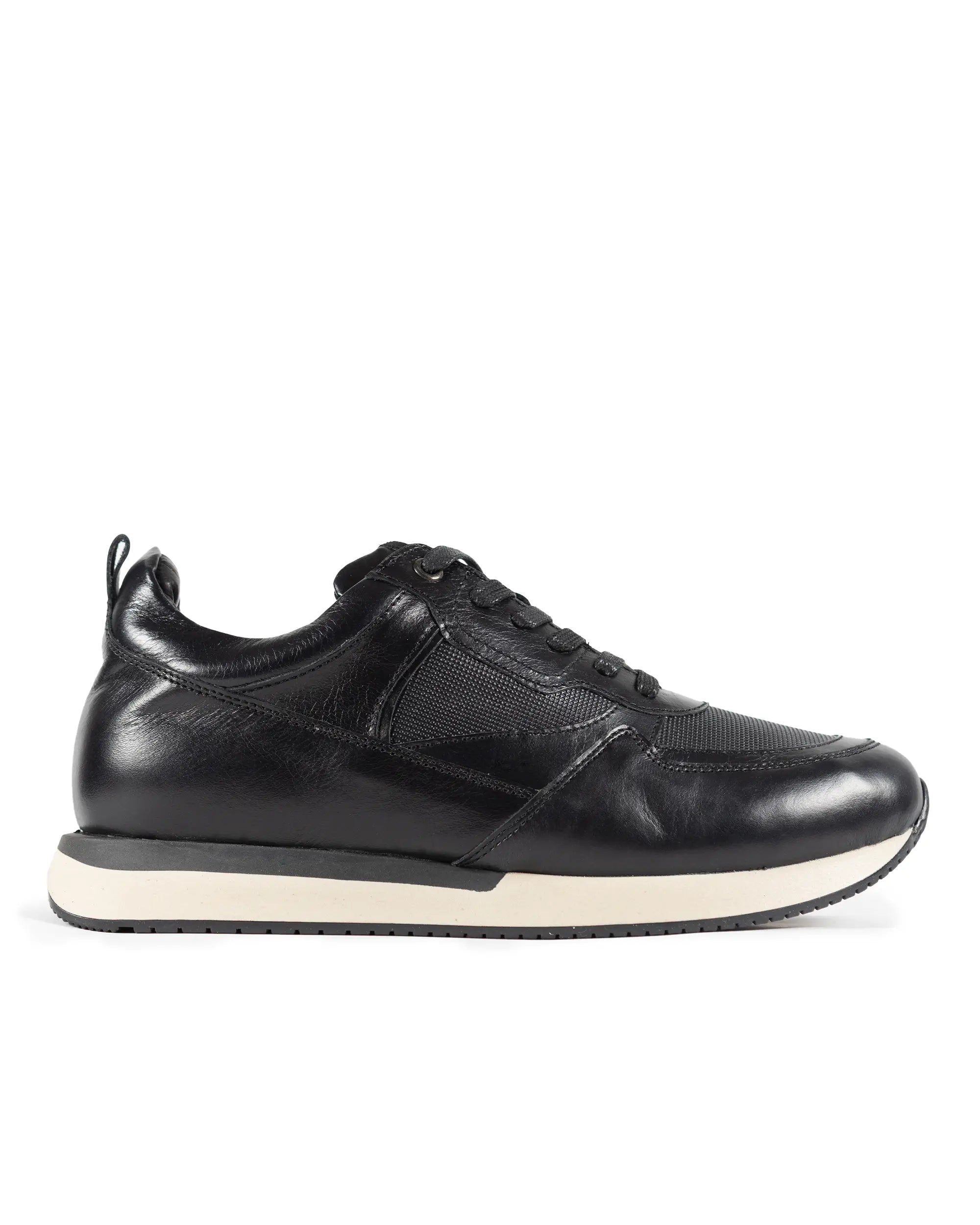 Tenis Lusso Casuales de Vestir en Cuero Auténtico Negro - vista principal cuero autentico hombre Colombia
