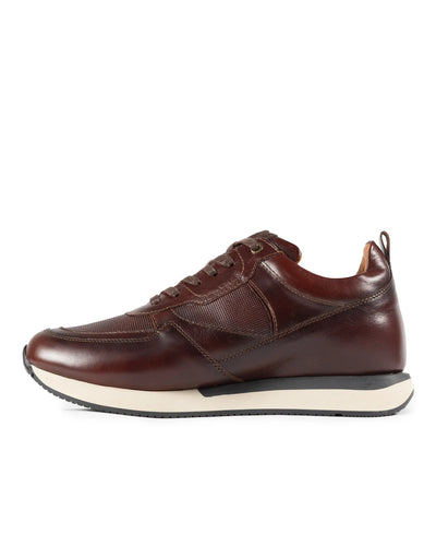 Tenis Lusso Casuales de Vestir en Cuero Coñac - zapato en uso estilo casual vestir