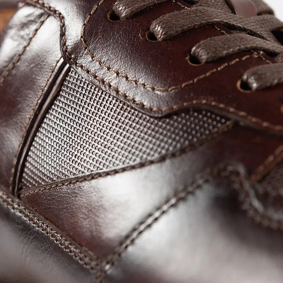 Tenis Lusso Casuales de Vestir en Cuero Coñac
