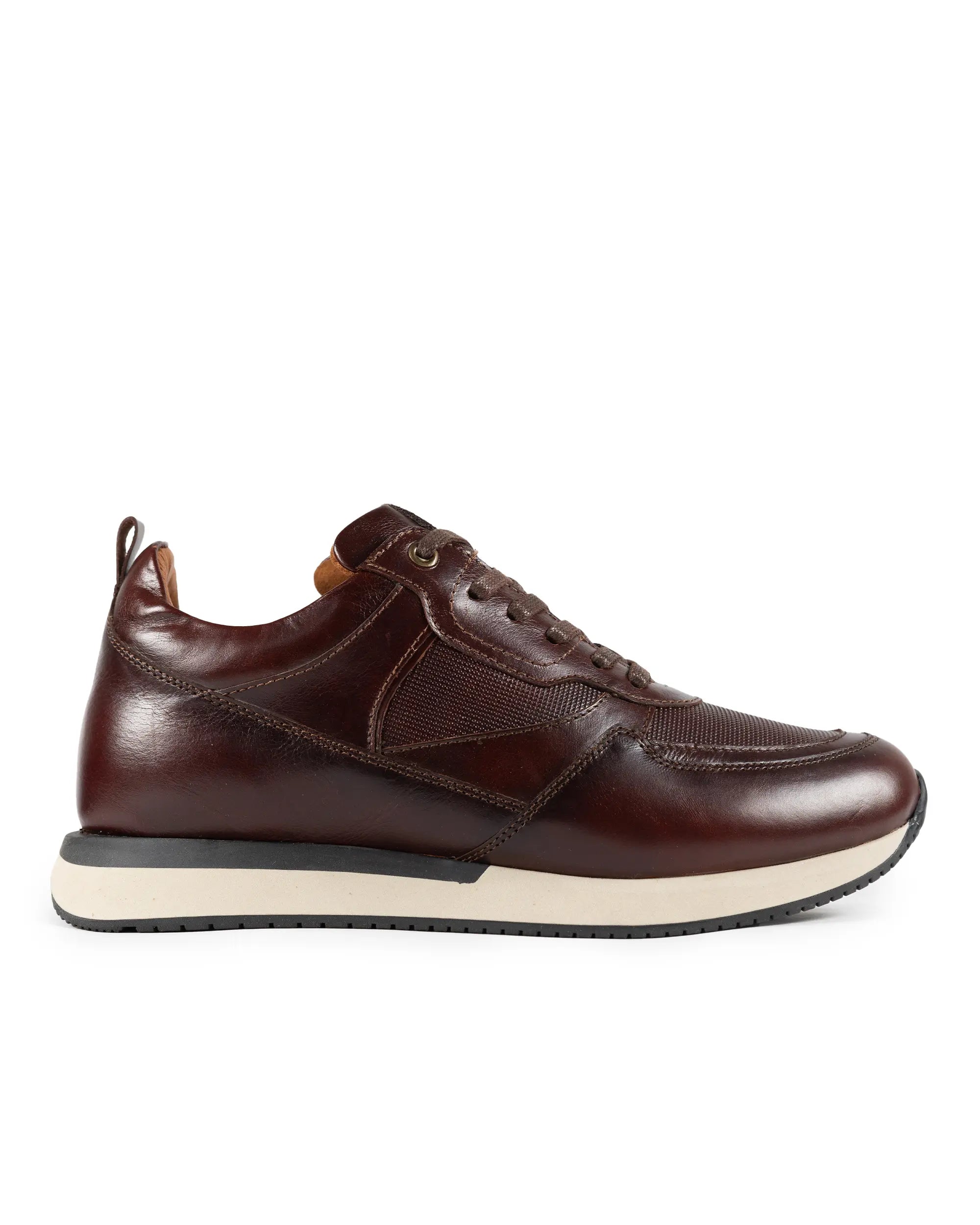 Tenis Lusso Casuales de Vestir en Cuero Coñac - vista principal cuero autentico hombre Colombia