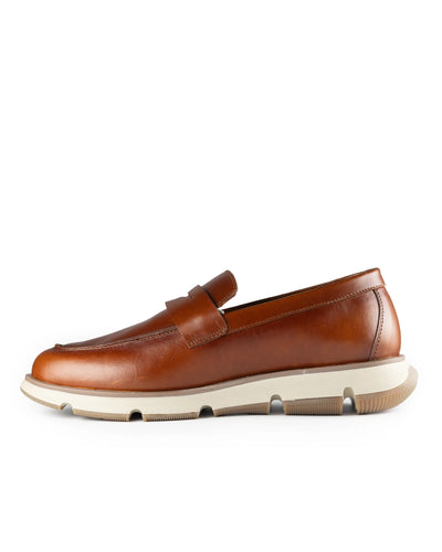 Olmo Estilo Penny Loafer Miel - vista lateral zapato artesanal Valetz