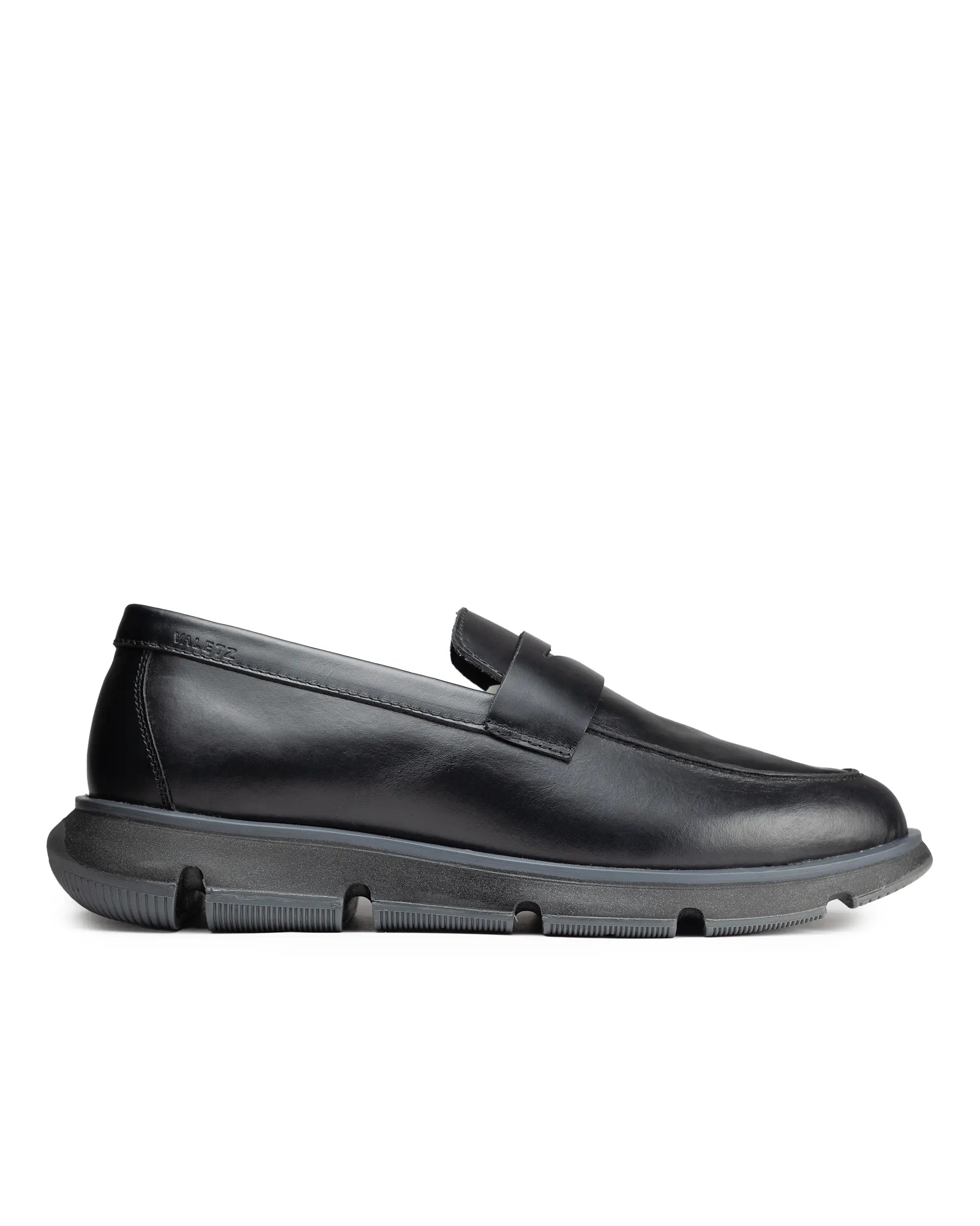 Olmo Estilo Penny Loafer Negro - vista principal cuero autentico hombre Colombia