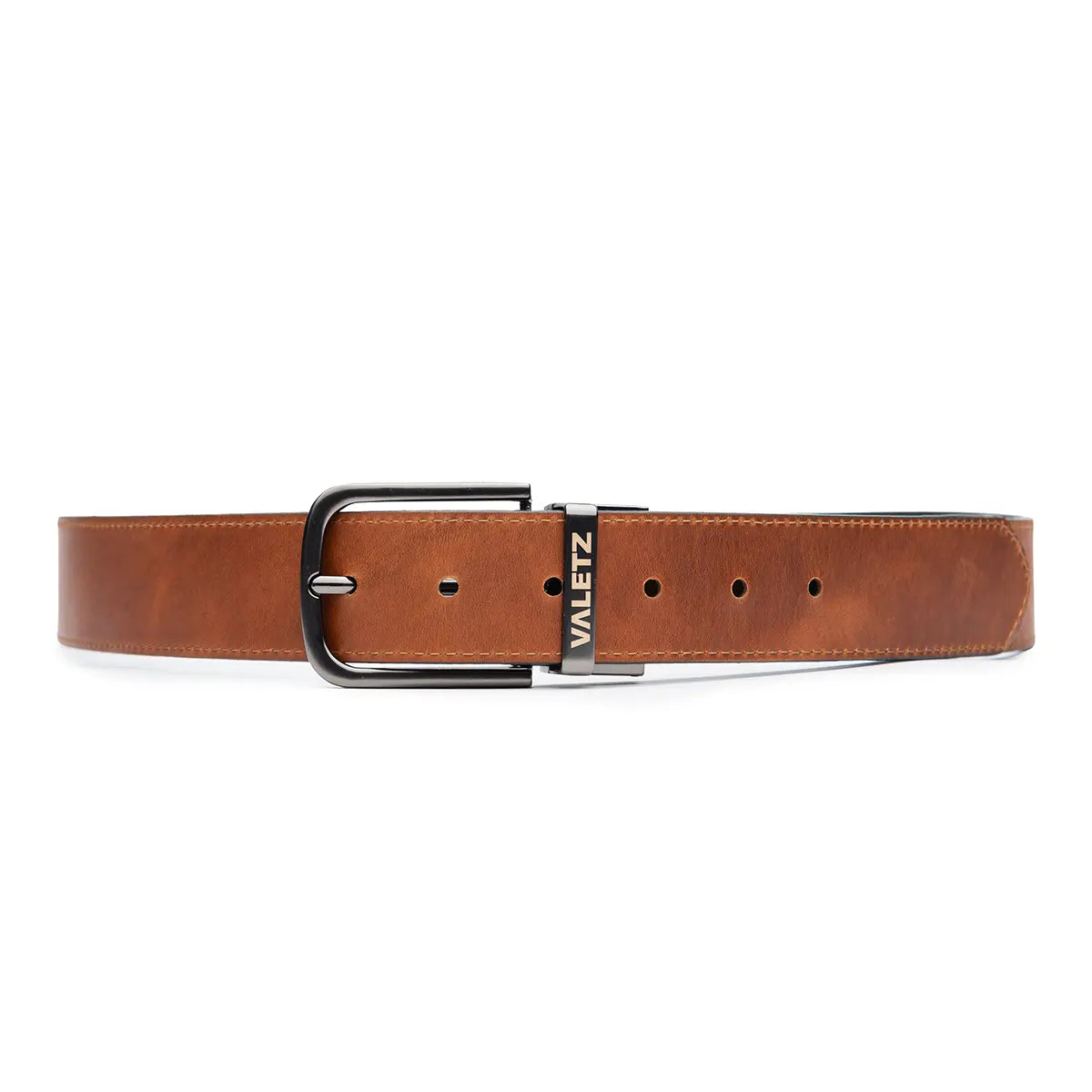 Correa Formal Doble Faz para Hombre en Cuero con Herraje de Zamac Miel X Negro