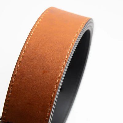 Correa Formal Doble Faz para Hombre en Cuero con Herraje de Zamac Miel X Negro