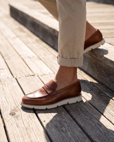 Olmo Estilo Penny Loafer Miel - empaque premium envio gratis Colombia