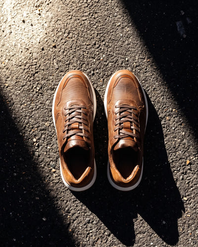Meridiano Casual Miel y Nubuck - par completo cuero autentico