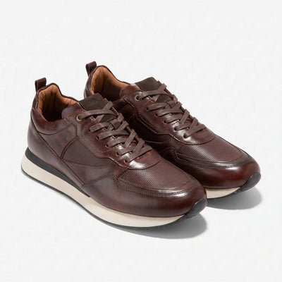 Tenis Lusso Casuales de Vestir en Cuero Coñac