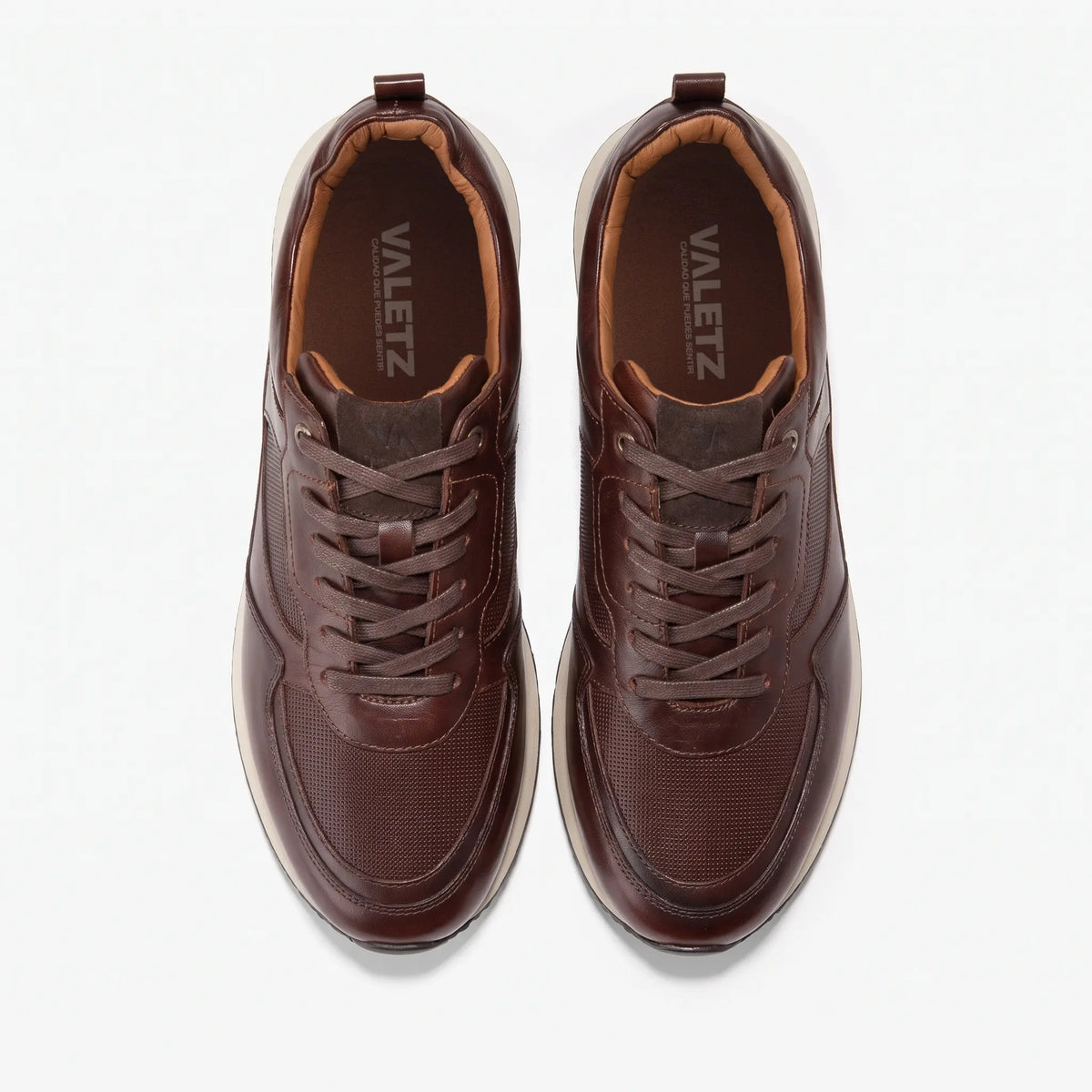 Tenis Lusso Casuales de Vestir en Cuero Coñac