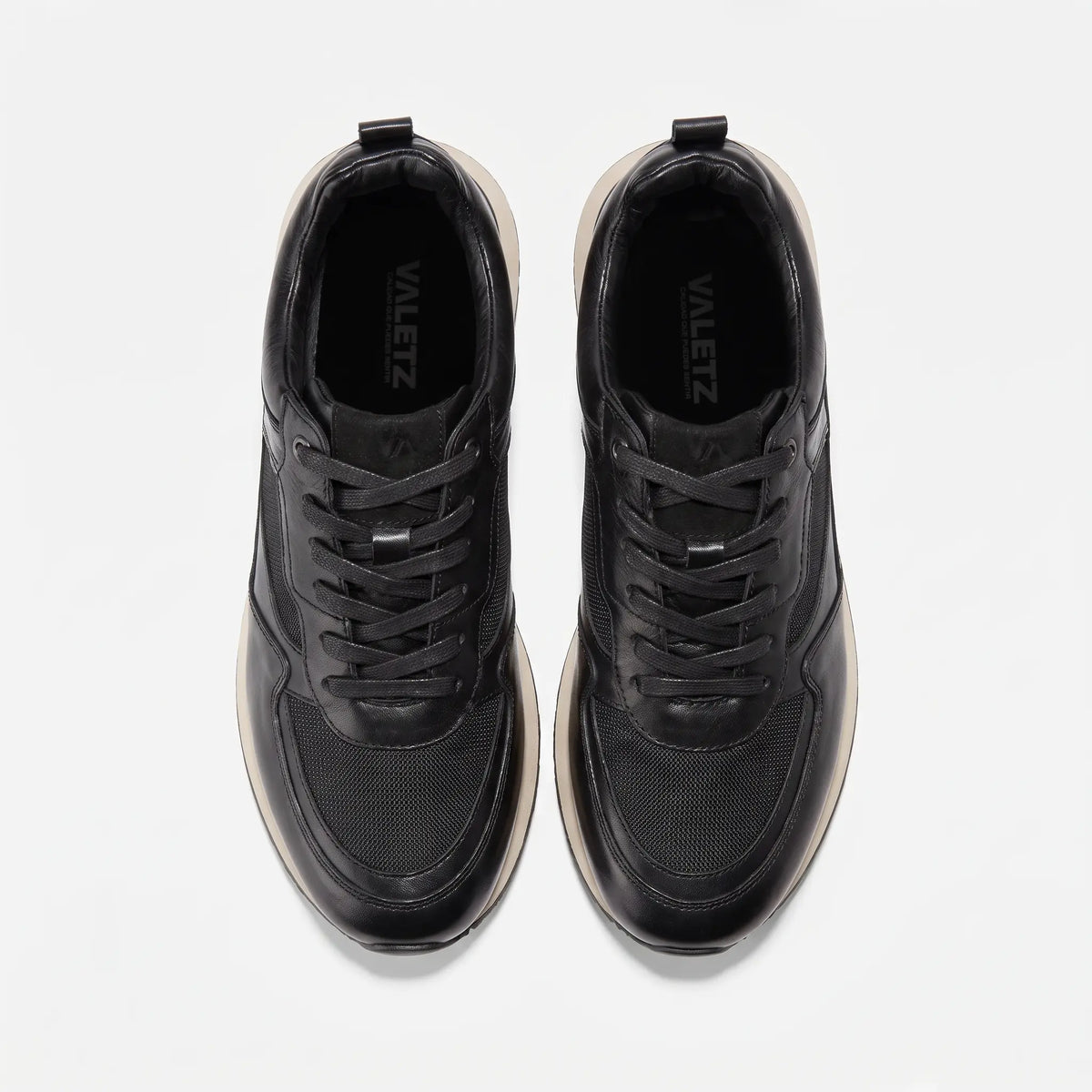 Tenis Lusso Casuales de Vestir en Cuero Auténtico Negro