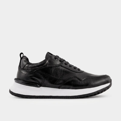 Tenis Metro Casuales en Cuero Negro