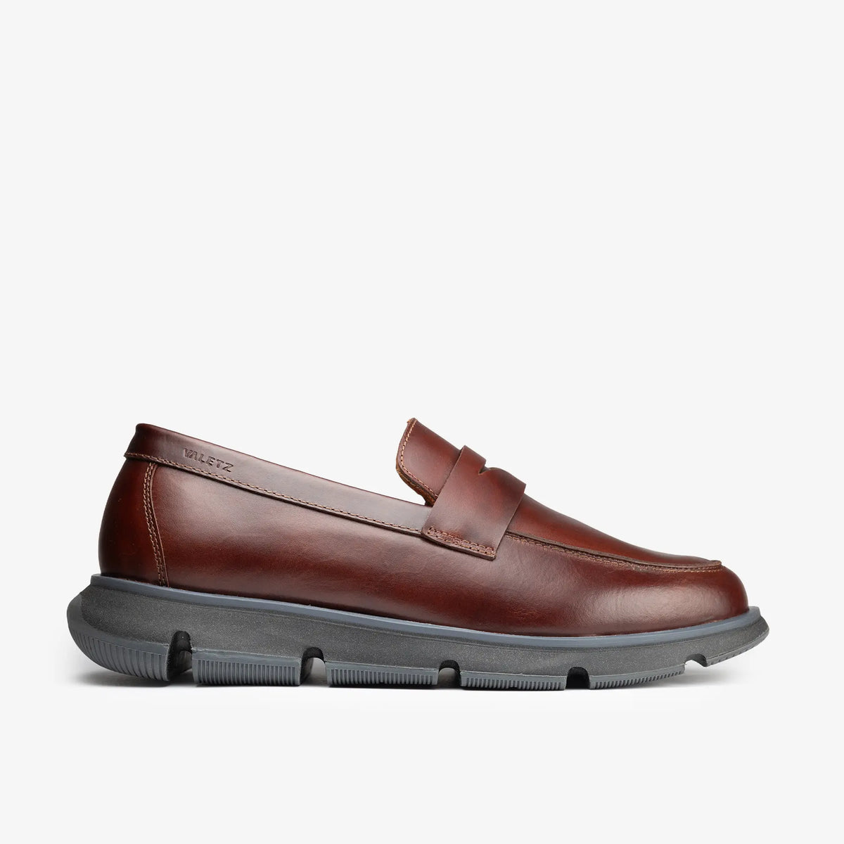 Olmo Estilo Penny Loafer Coñac x Negro