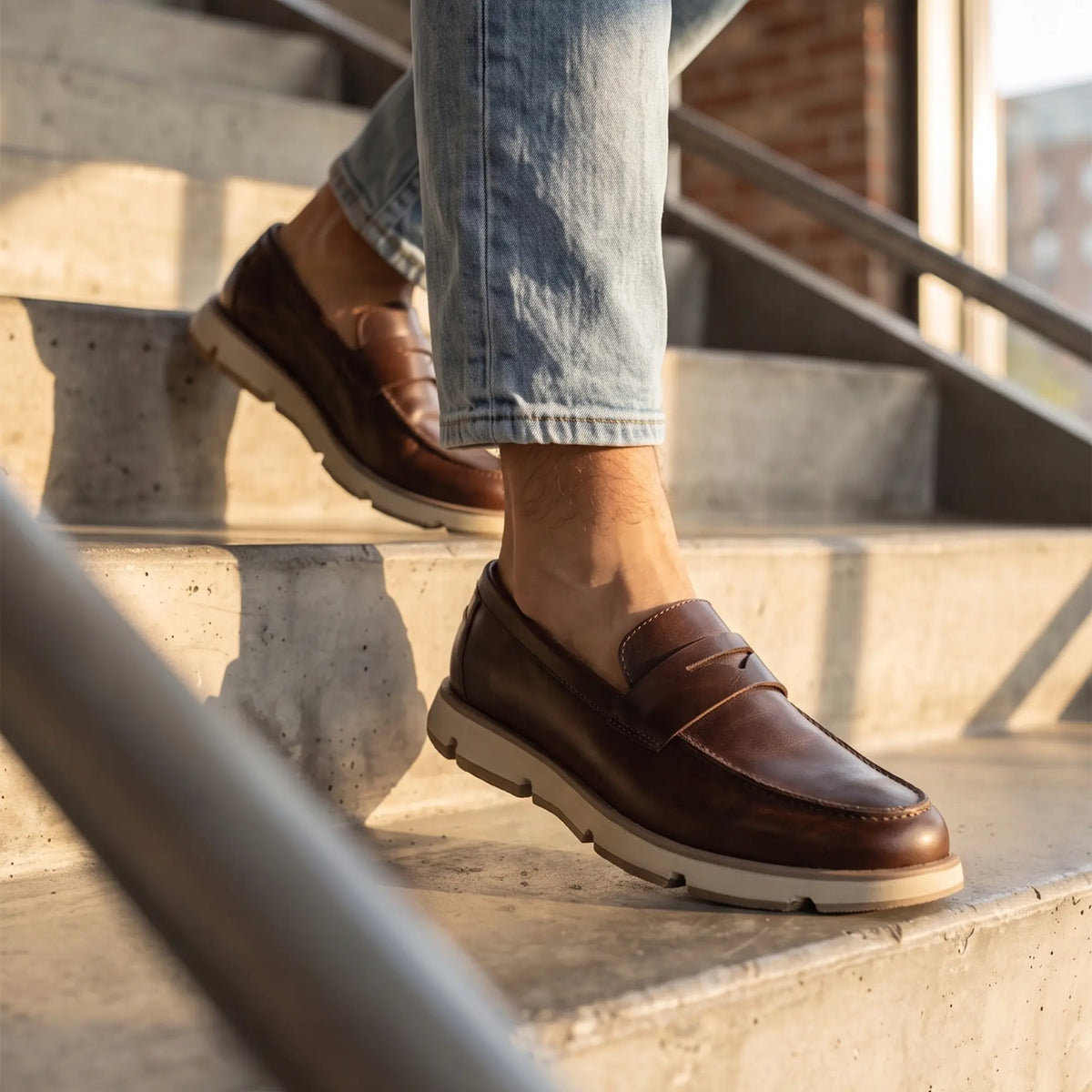 Olmo Estilo Penny Loafer Coñac x Cafe