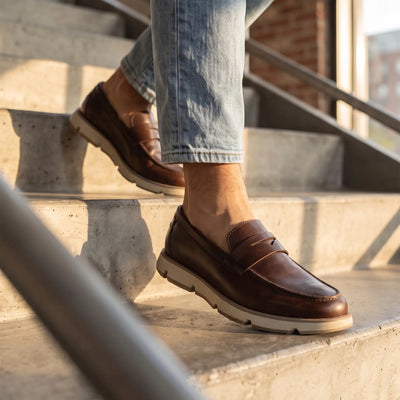 Olmo Estilo Penny Loafer Coñac x Cafe