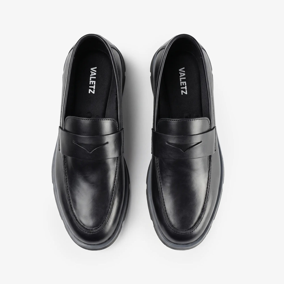 Olmo Estilo Penny Loafer Negro