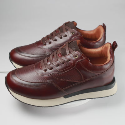 Tenis Lusso Casuales de Vestir en Cuero Coñac