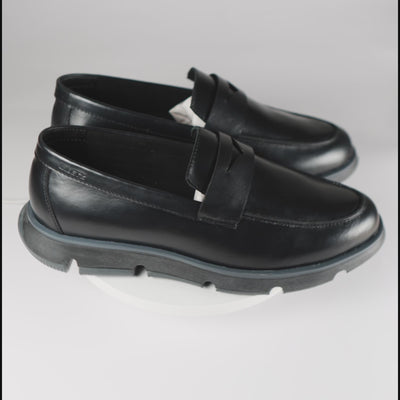 Olmo Estilo Penny Loafer Negro