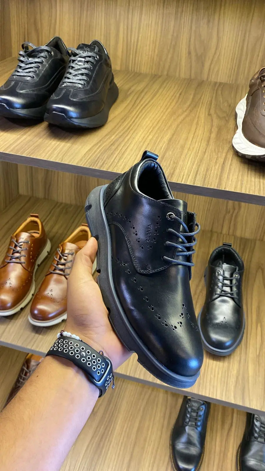 Oxfords Nardo Negro — foto real 1